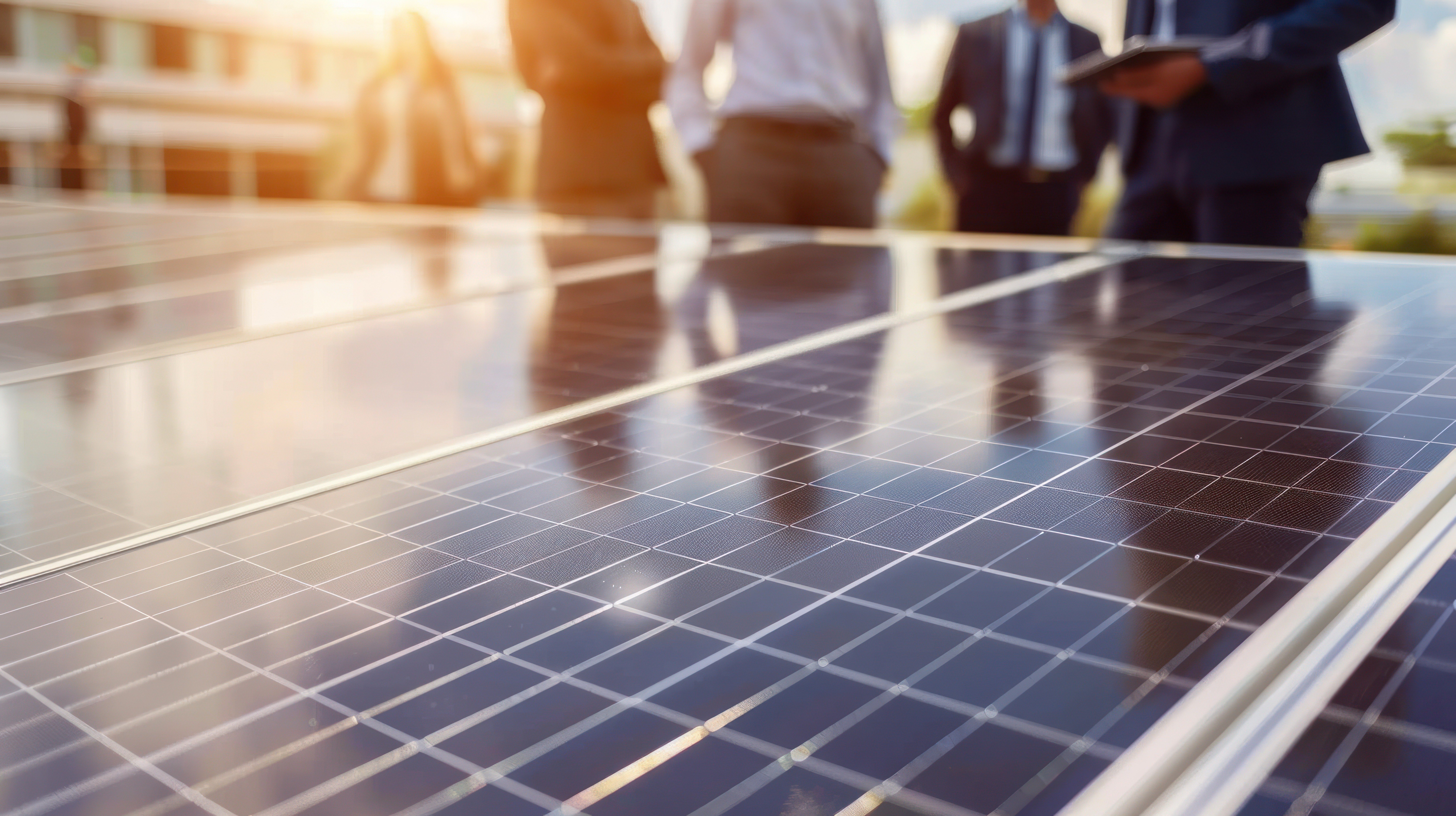 l'équipe discute de l'énergie renouvelable