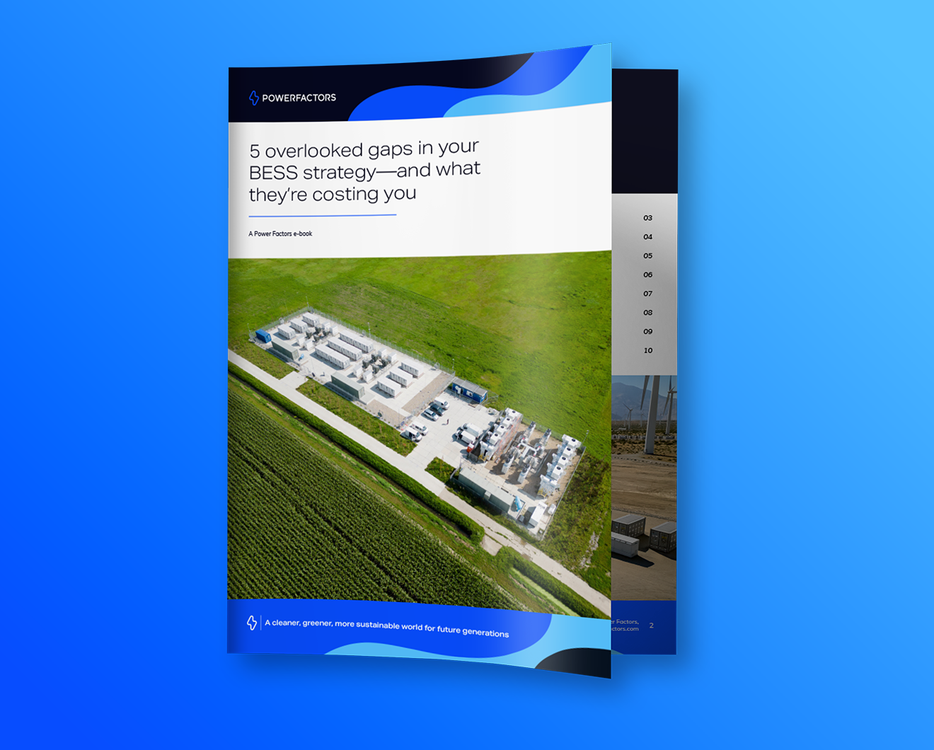 5 lacunes négligées dans votre stratégie BESS - et ce qu'elles vous coûtent brochure sur fond bleu