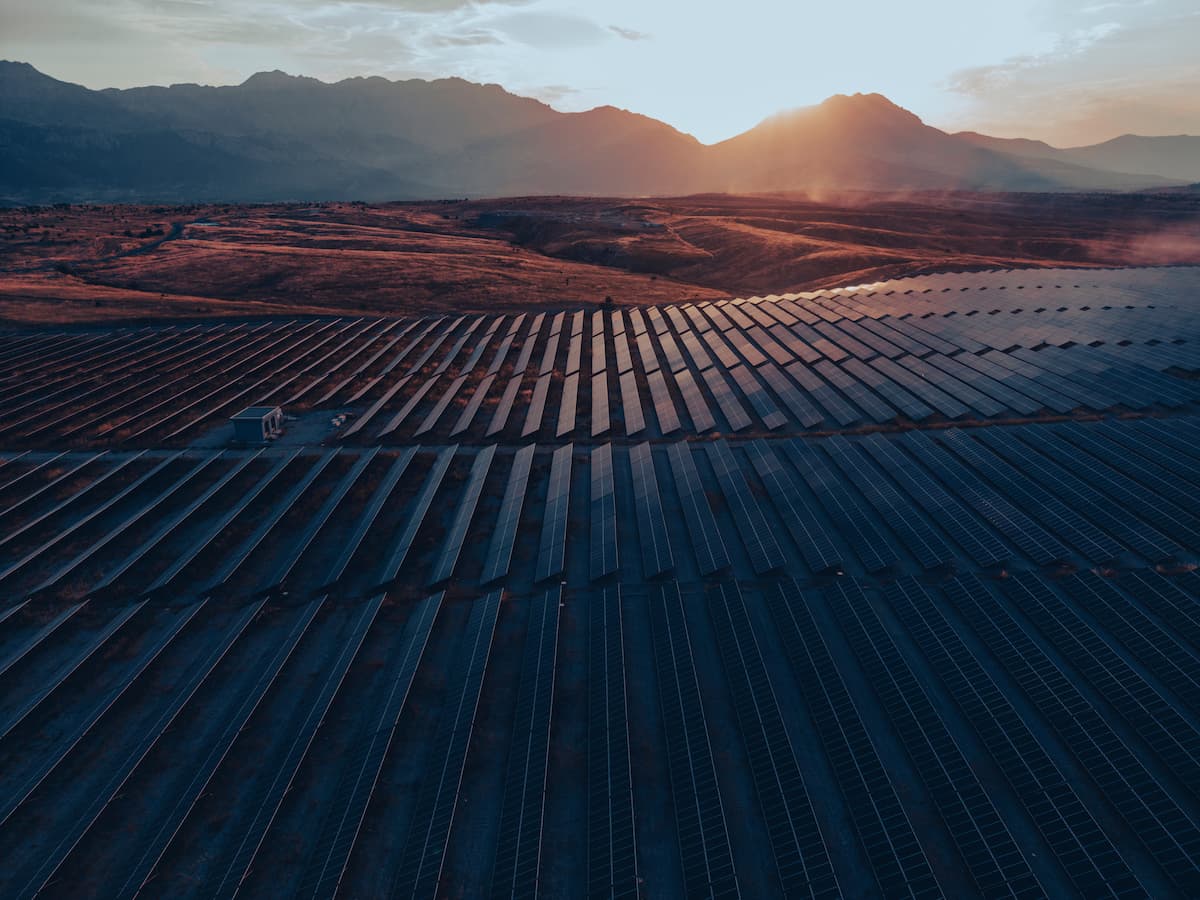 solar panels mountains