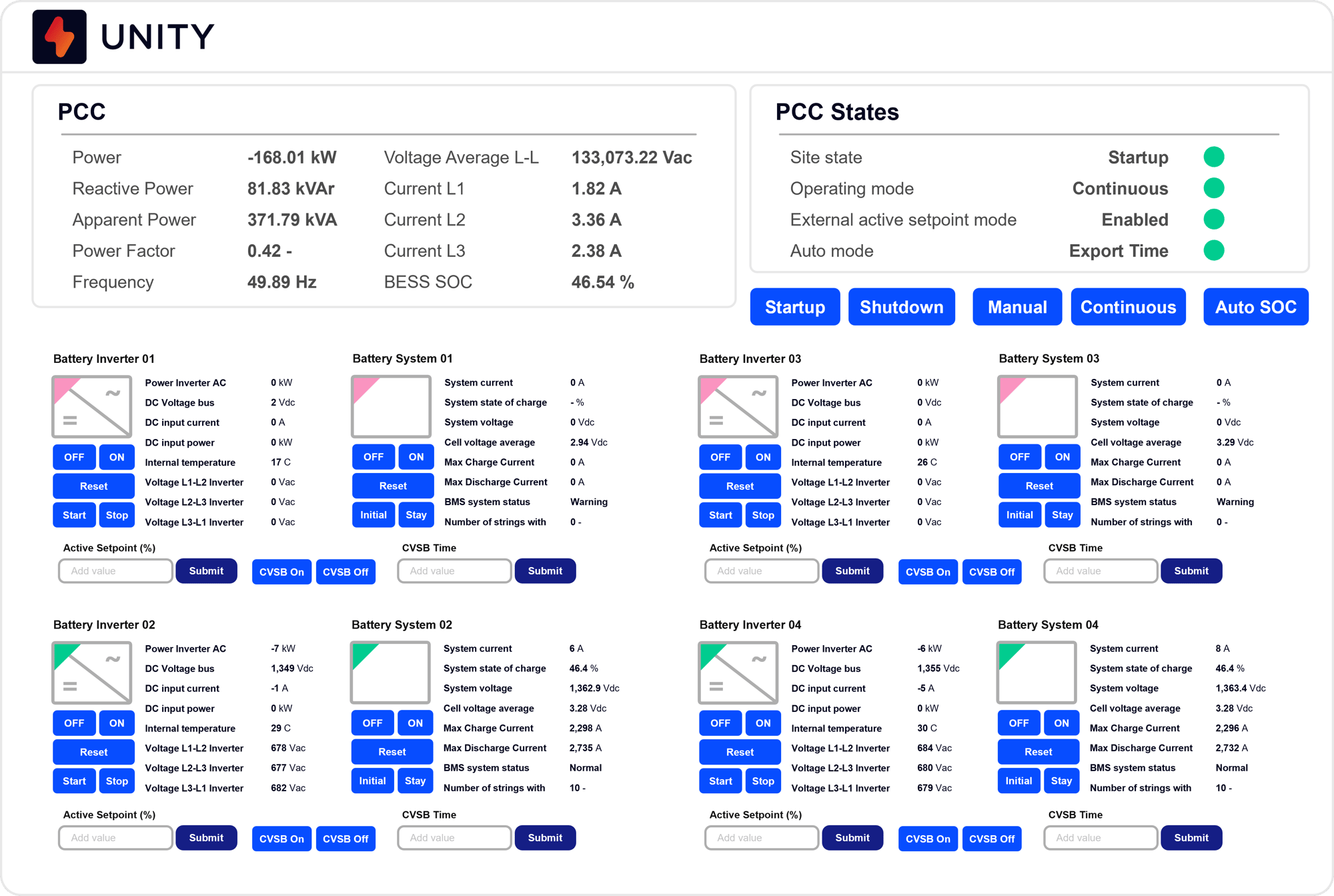 Power Factors EMS market ready software screen
