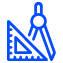 Square and compass icon